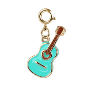 Colorful jewelry charm - blue guitar