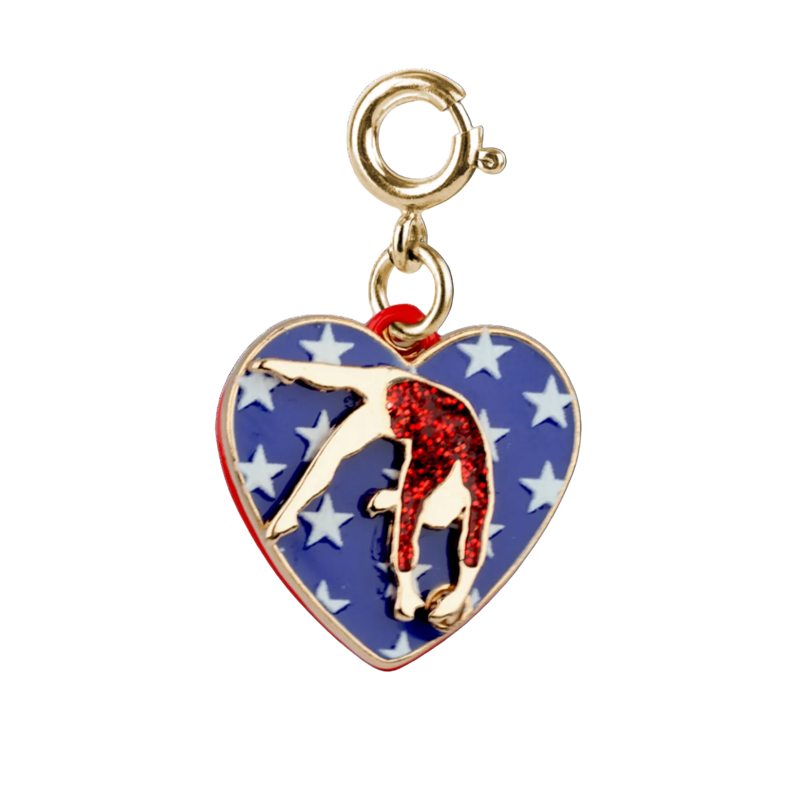 Colorful jewelry charm - gymnast heart