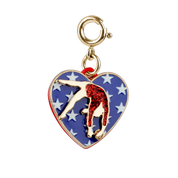 Colorful jewelry charm - gymnast heart