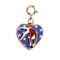 Colorful jewelry charm - gymnast heart