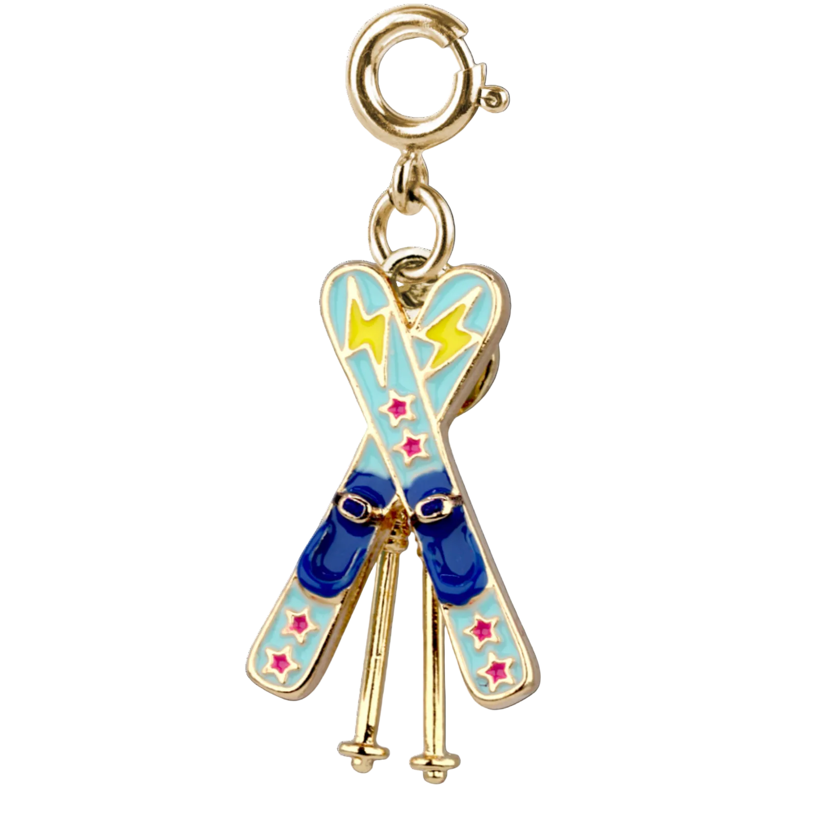 Colorful jewelry charm - skis