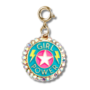 Colorful jewelry charm - girl power icon with shine