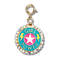Colorful jewelry charm - girl power icon with shine