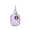 Purple clip on bag with peace charm