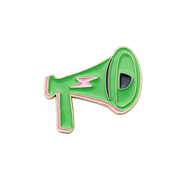 Colorful Stay Rebel Pin - megaphone