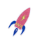Colorful patches - Rocket Ship 