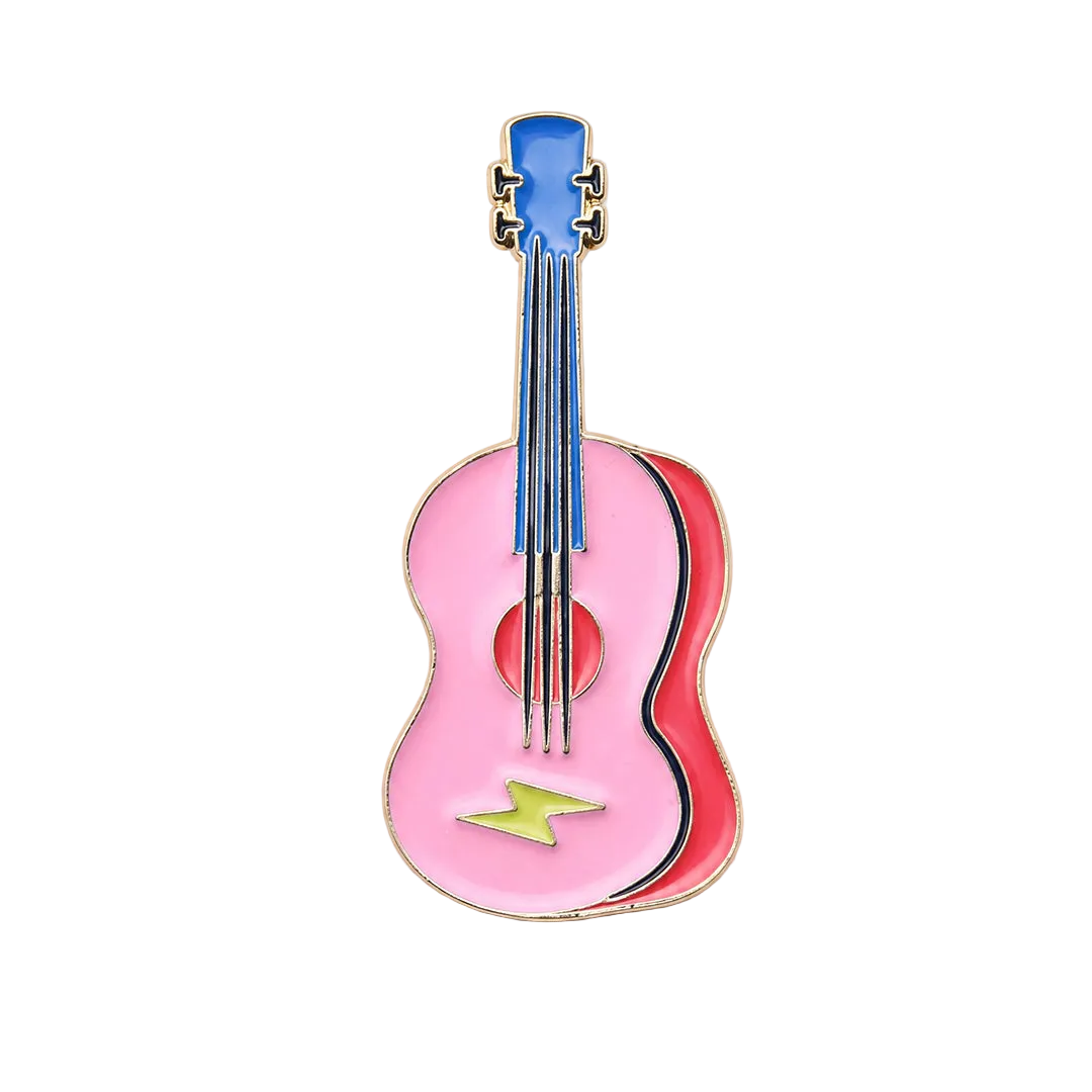 Colorful Stay Rebel Pin - guitar