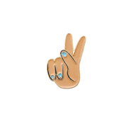 Colorful Stay Rebel Pins - peace sign