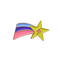 Colorful Stay Rebel Pins - shooting star