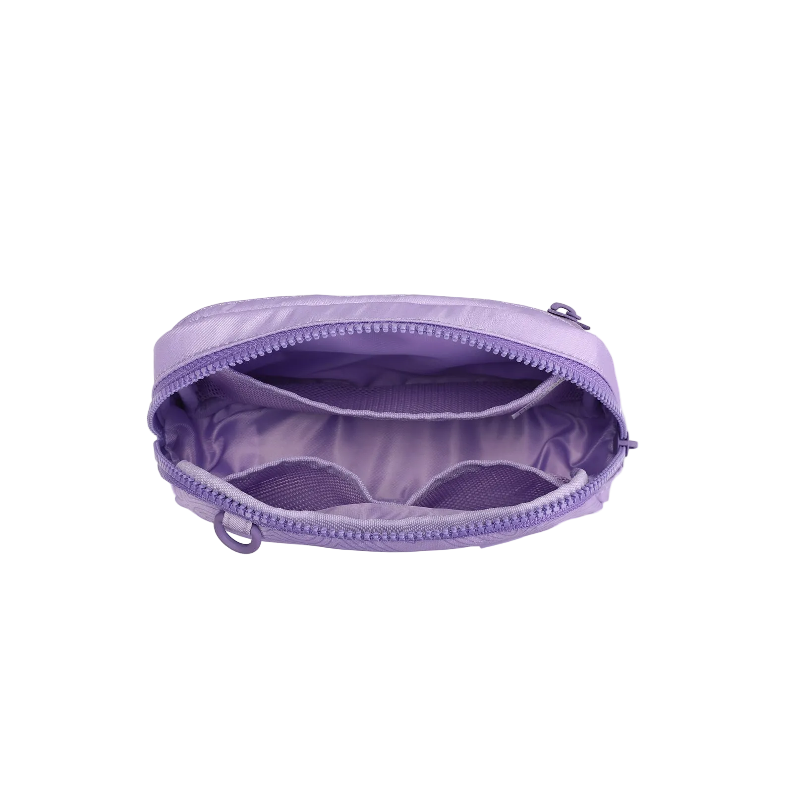  Purple belt bag with zipper and inner compartments