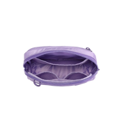  Purple belt bag with zipper and inner compartments