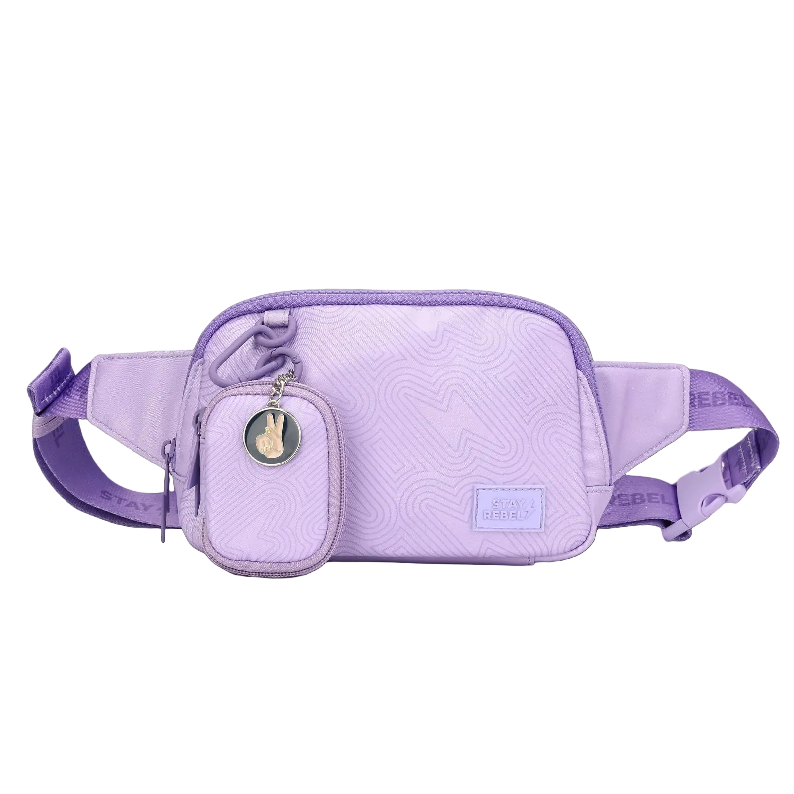 Stay Rebel Belt Bag Lavender Champion Bolt Print